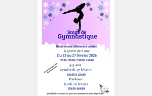 Inscriptions stage Février 2026