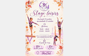 Stage Octobre 2026 🤸🏼‍♀️🤸‍♂️