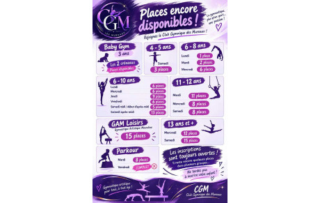 Point sur les dernières places disponibles